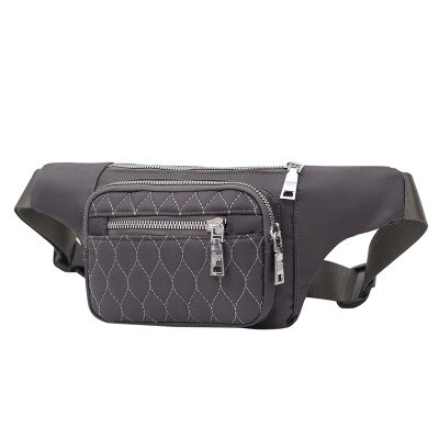 Casual heuptas voor dames, waterdichte nylon heuptas, telefoonhoesje, borsttas, damestas met brede band, damestas met klep, crossbodytas: Grijs