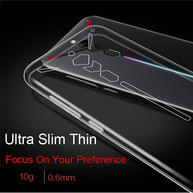 Transparent Clear Protective For ZTE nubia Red Magic 3 NX629J Ultra Thin Slim Soft TPU Silicone Cover Case For RedMagic3 NX629J