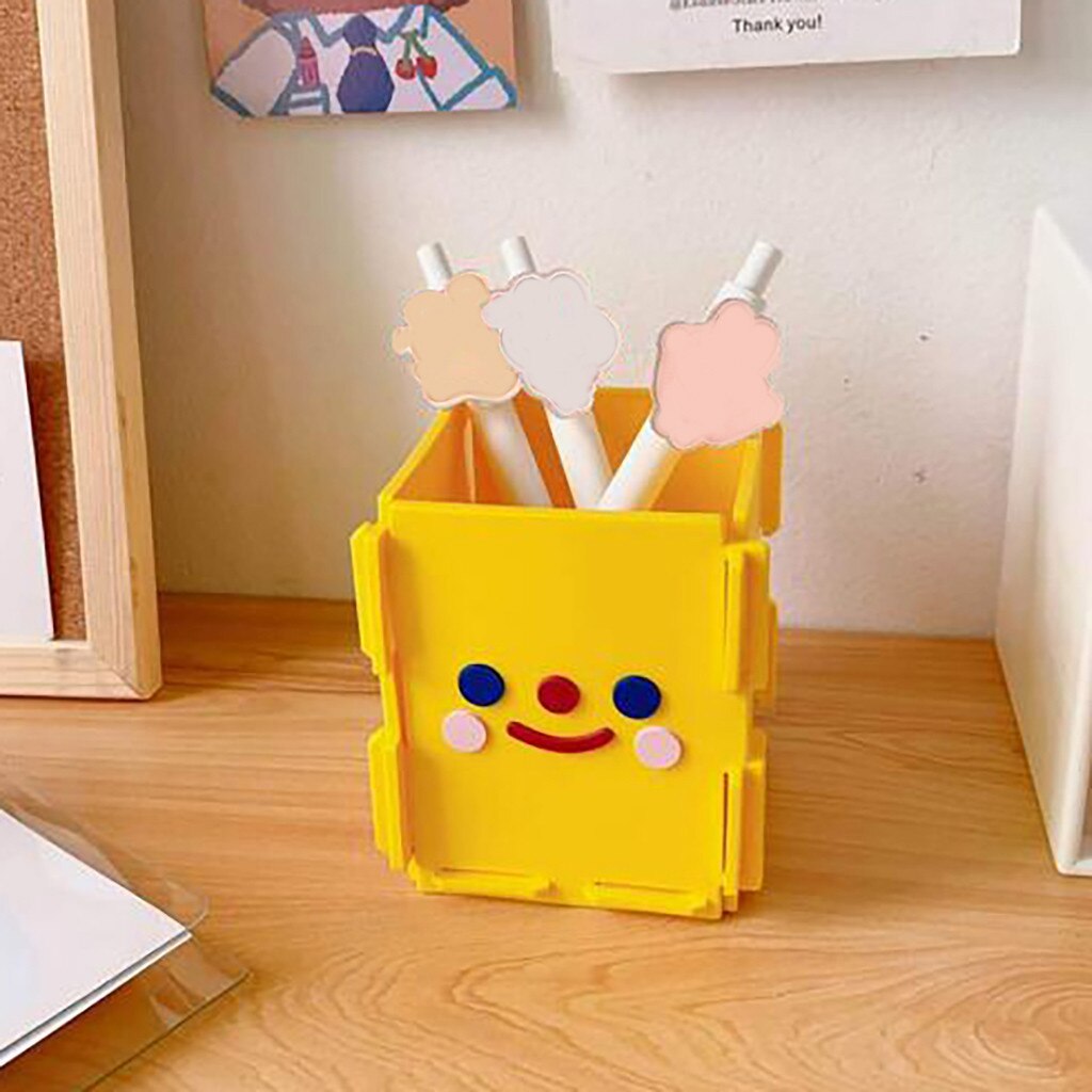 desk pencil case multifunctional makeup brush storage Desk pencil holder rack office pencil case pot Pencil jar