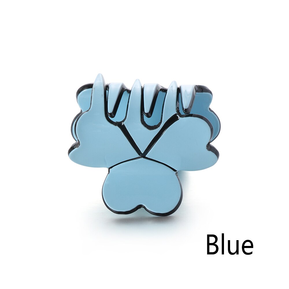 1 stuks Mini Acryl Klavertje Vier Haarspelden Vrouwen Kleurrijke Haar Klauwen Clips Clamp Haarspeldjes Haarspelden Styling Tools Accessoires: Blue