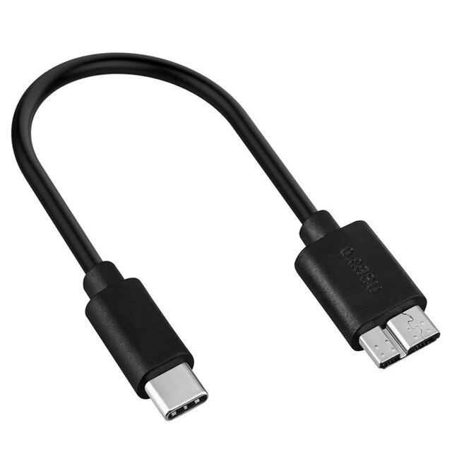FONKEN cavo USB da tipo C 3.1 a micro B 3.0 per Samsung Nota 3 S5 cavo discoteca rigido da 2.5 pollici tavoletta cavo micro B accessori per PC: microb cavo 50cm