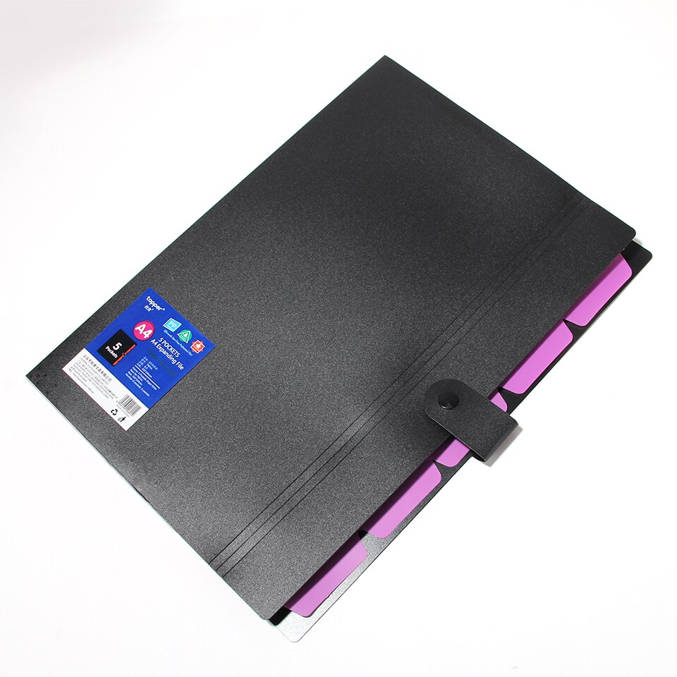 A4 10 farver vandtæt pp filmappe dokumentpose pose bill mappeholder organizer klip fil dokumentmappe flere farver