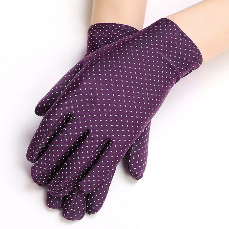 Gants d&#39;été Anti-UV pour femmes, mitaines fines à points élastiques, protection solaire pour la conduite, gants courts pour femmes et filles, accessoire de vêtements