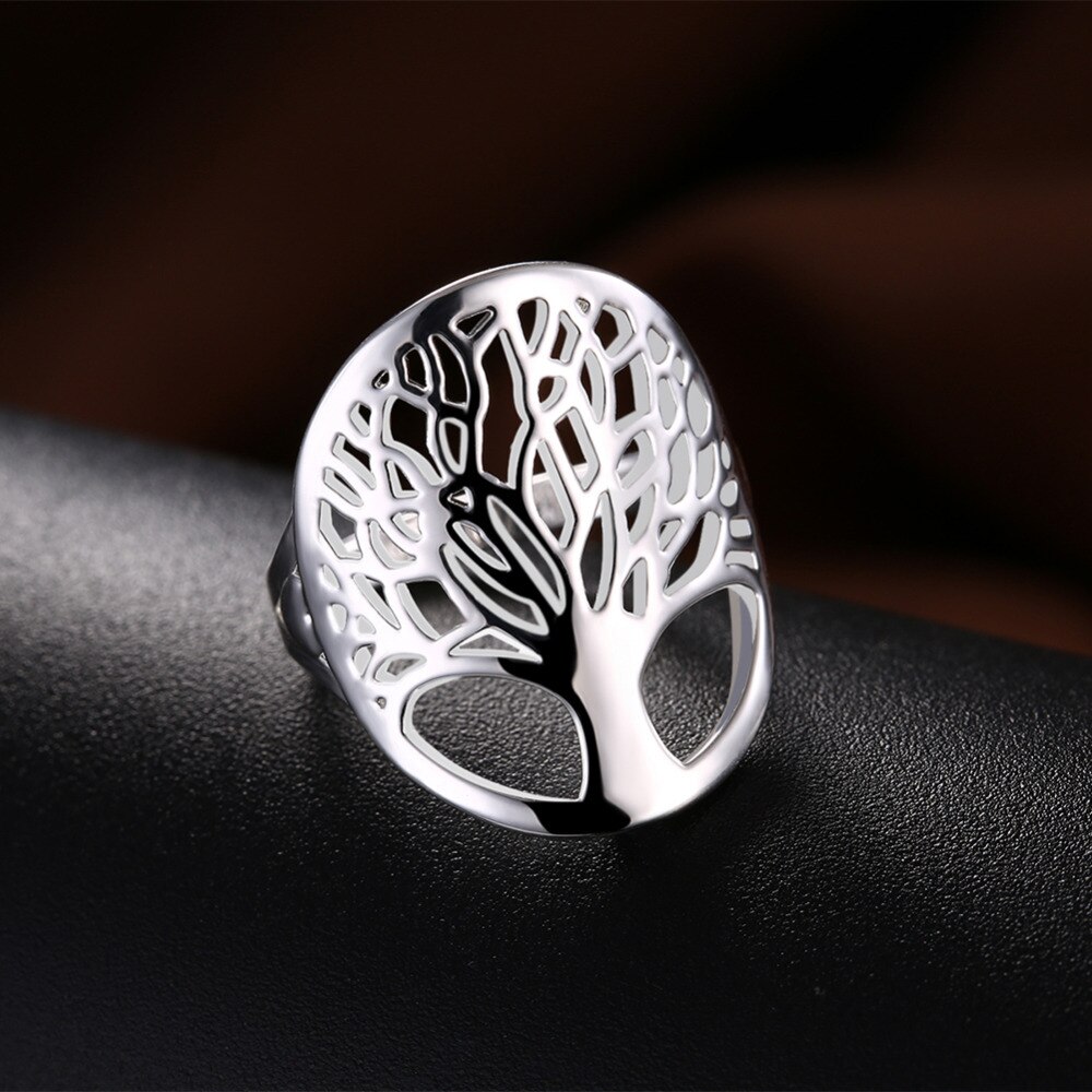 Prezzo tutto'ingrosso sveglio delle donne Anello di colore argento albero della Vita di fascini dei monili di cerimonia nuziale della ragazza di alta qualità di modo dei monili classici R891