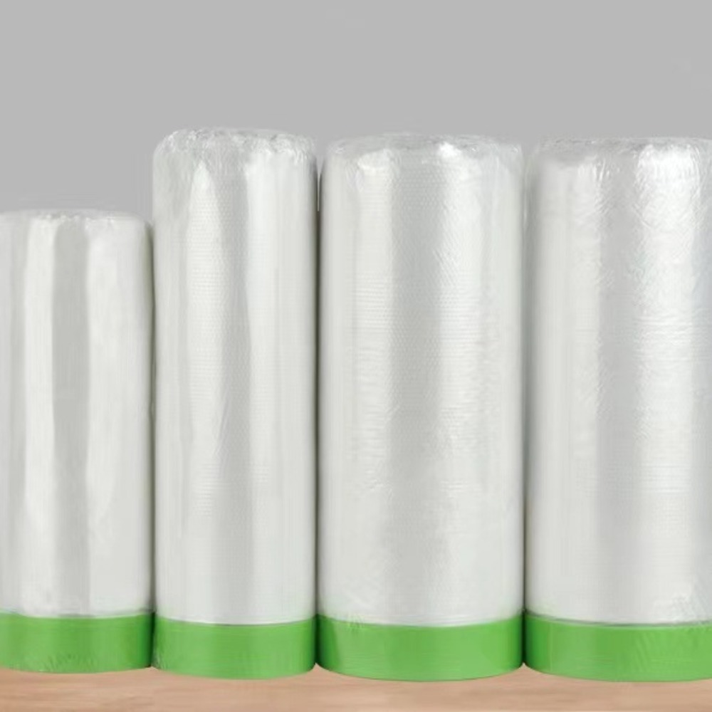 Cubierta de plástico impermeable para muebles, película protectora transparente, desechable, a prueba de polvo, para sala de estar