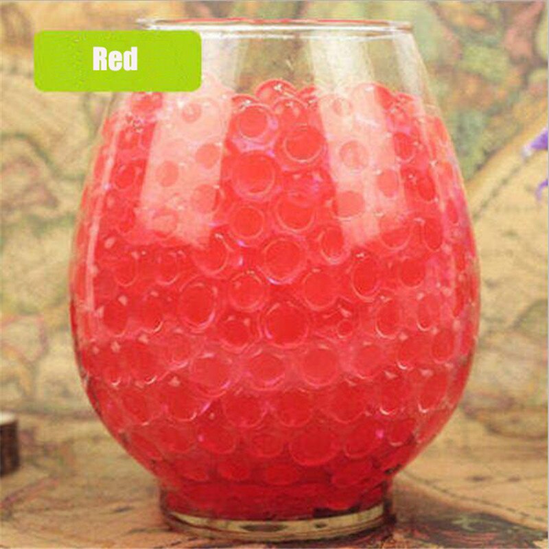 Cuentas de agua de polímero de hidrogel para decoración de boda, bolas de agua para cultivo, decoración con macetas y barro para el hogar, 1000 Uds., 7zSH760: red