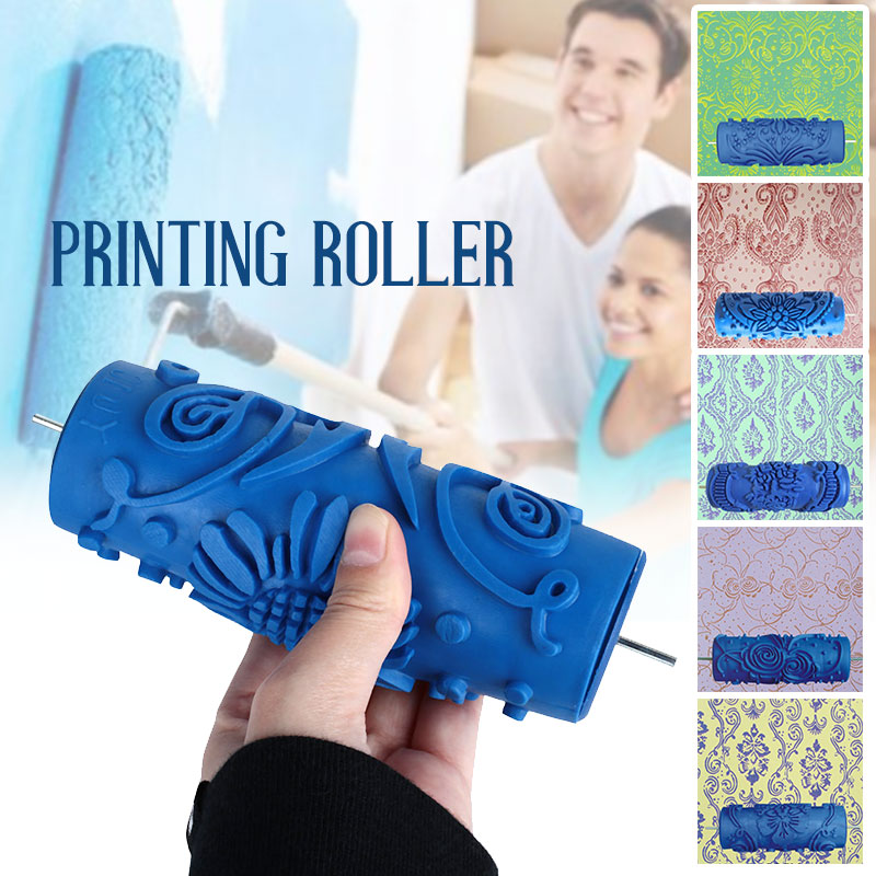 Decoration Home Roller Brushes Wall Painting Tool Paint Brush Durable Rubber Wallpaper Appropriative Rolling Various Patterns