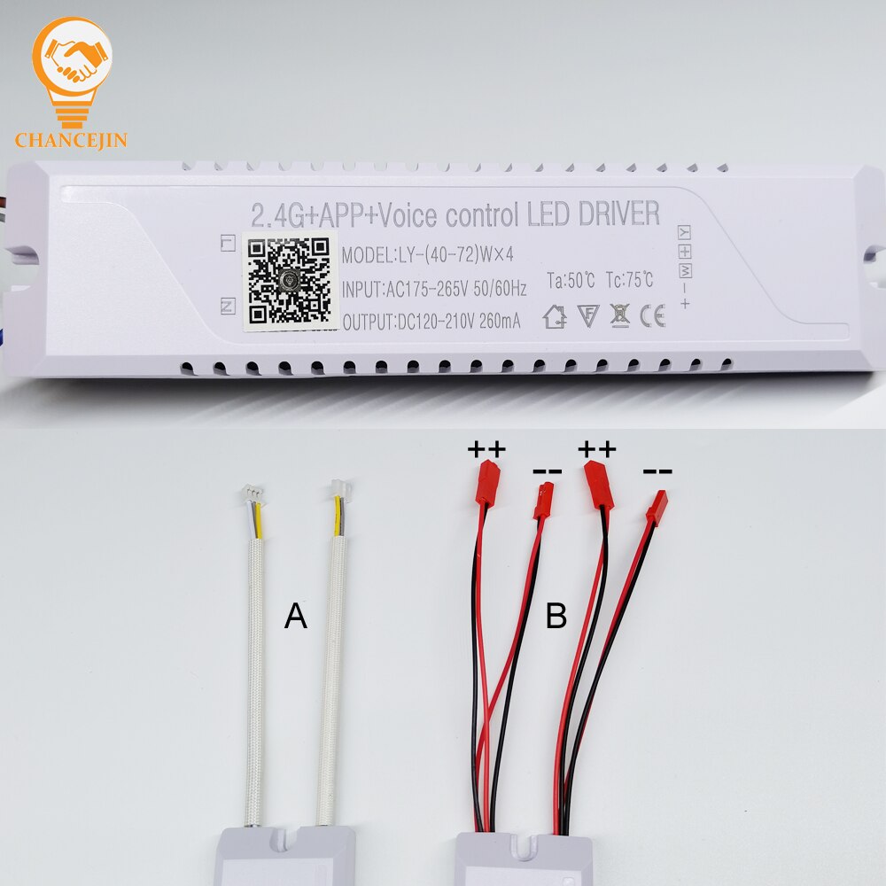 Intelligent APP 2.4G remote control LED driver (35-50W)x4 (40-72W)x4 constant current power supply work with dual colors LEDs