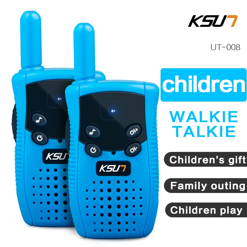 KSUN UT-008 Mini Walkie Talkie 2pcs Kids Radio 0.5W UHF Frequency Portable Radio Station Handheld Radio Christmas