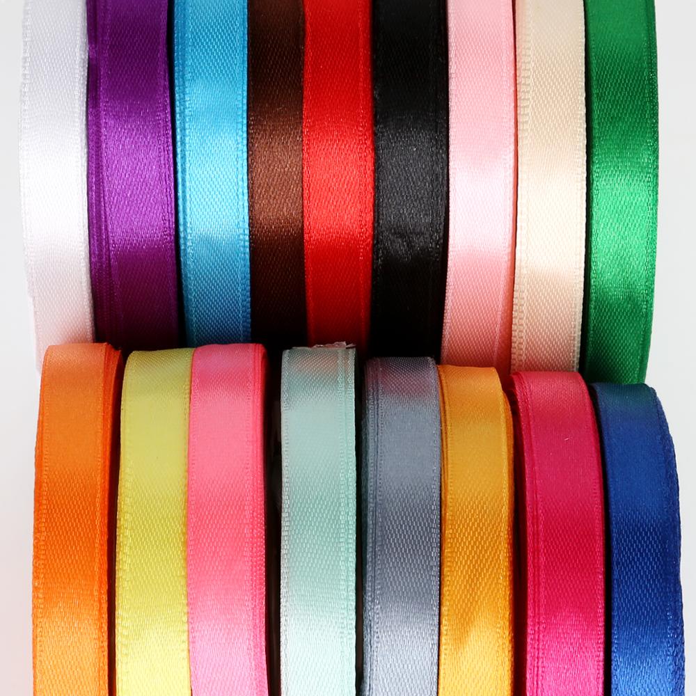 Willekeurige Kleur Mengen Van 15 Kleuren, 30 Yards/Lot Breedte 10 Mm Satijnen Lint, voor Diy Bruiloft Decoratie Cadeau Inpakken Levert