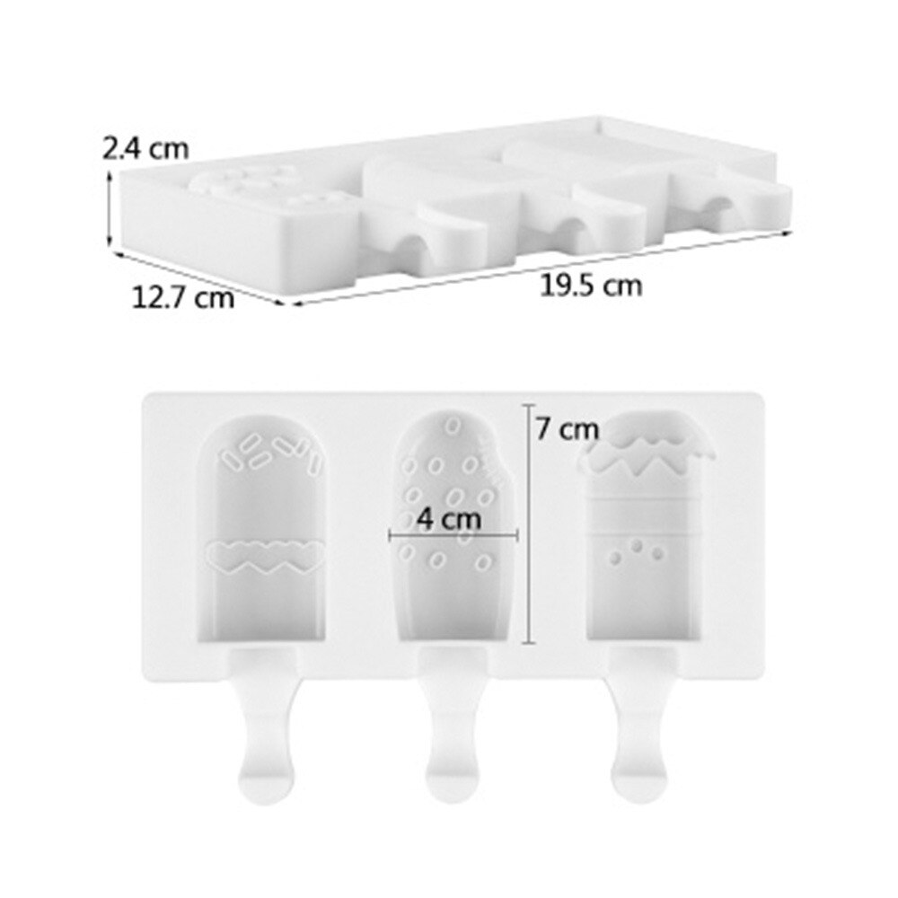 Baking Mini Ice Cream Molds,Silicone Popsicle Molds Cake,Cakesicle Mold for DIY Ice Pops,Oval,8-Cavity，4-Cavity: A
