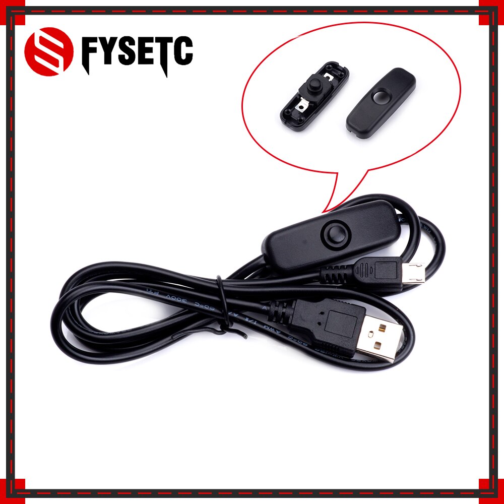 Raspberry Pi 3 Model B Power Kabel met Schakelaar ON/OFF Knop Micro USB Opladen Kabel 1M voor raspberry Pi Zero W Raspberry Pi 2
