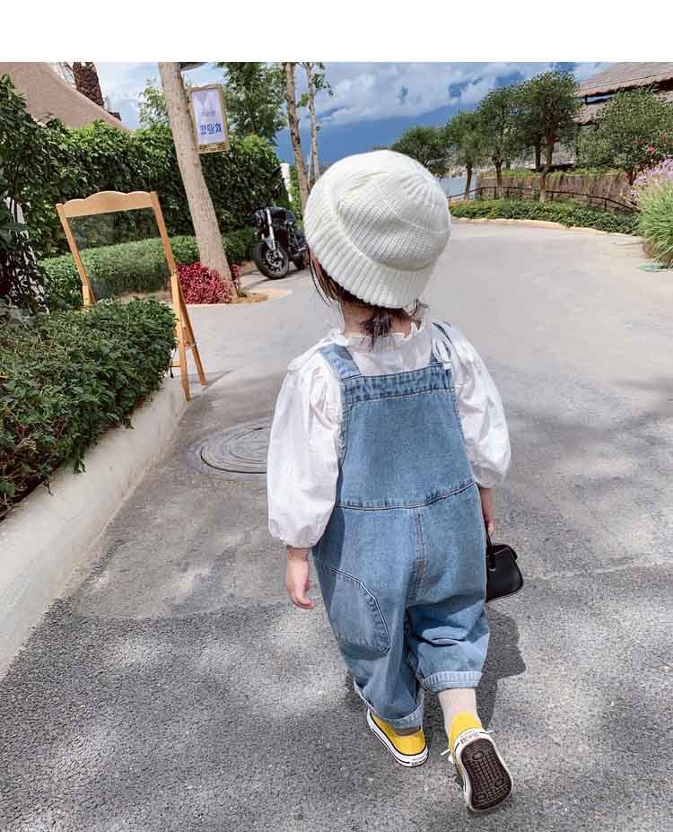 automne nouveauté filles Denim salopette enfants fille combinaison filles salopette