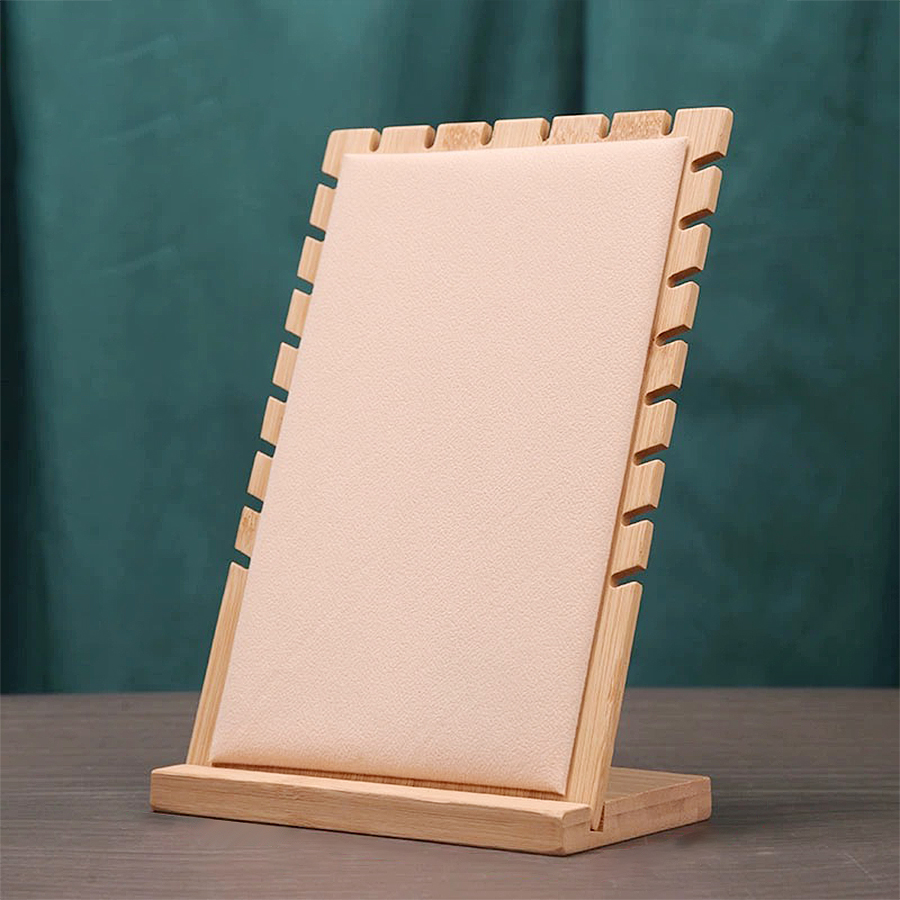 Massief houten kettingframe, sieradenstandaard, sieradenhouder, hangerhouder, sieradenpresentatieaccessoires: Roze