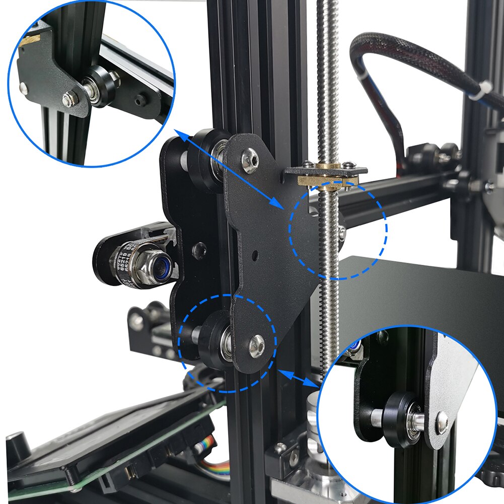 Dual z-axis lead screw upgrade kit for ender 3d printers; dual z-axis  t8 lead screw module kits for creativity cr -10/10s