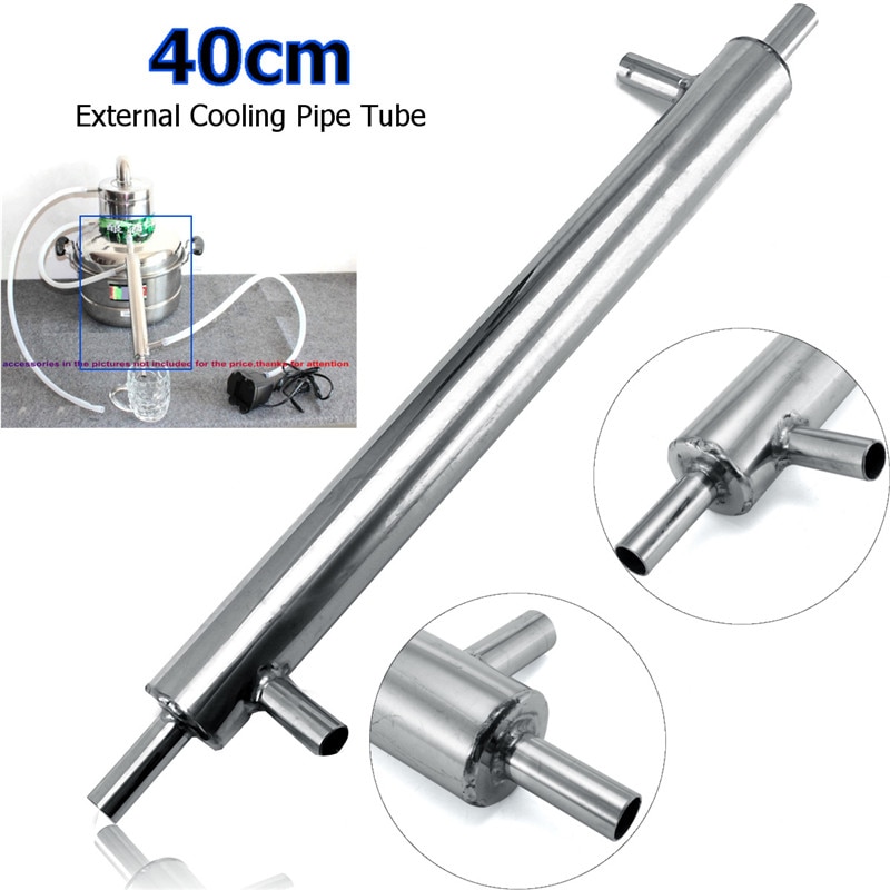 Brew Cooler for Distiller Condenser 304 Stainless External Cooling Pipe Tube for Home Brewery Vodka Whisky Wine Maker
