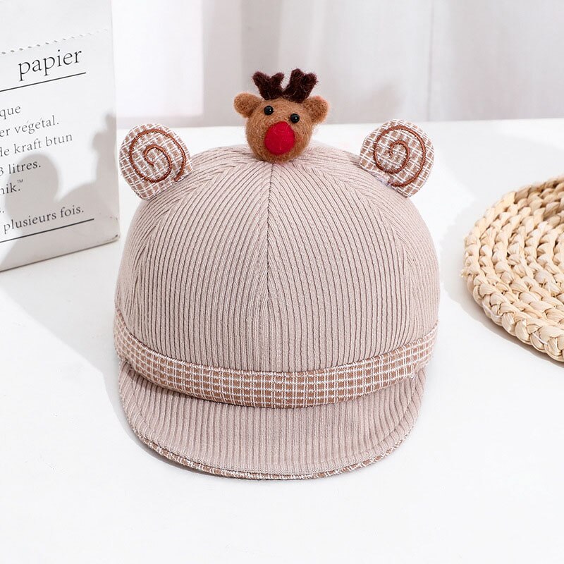 Dessin animé Animal bébé chapeau avec oreilles mignon Elk bébé fille garçon casquette de Baseball doux hiver enfants chapeau enfants casquettes Bonnet