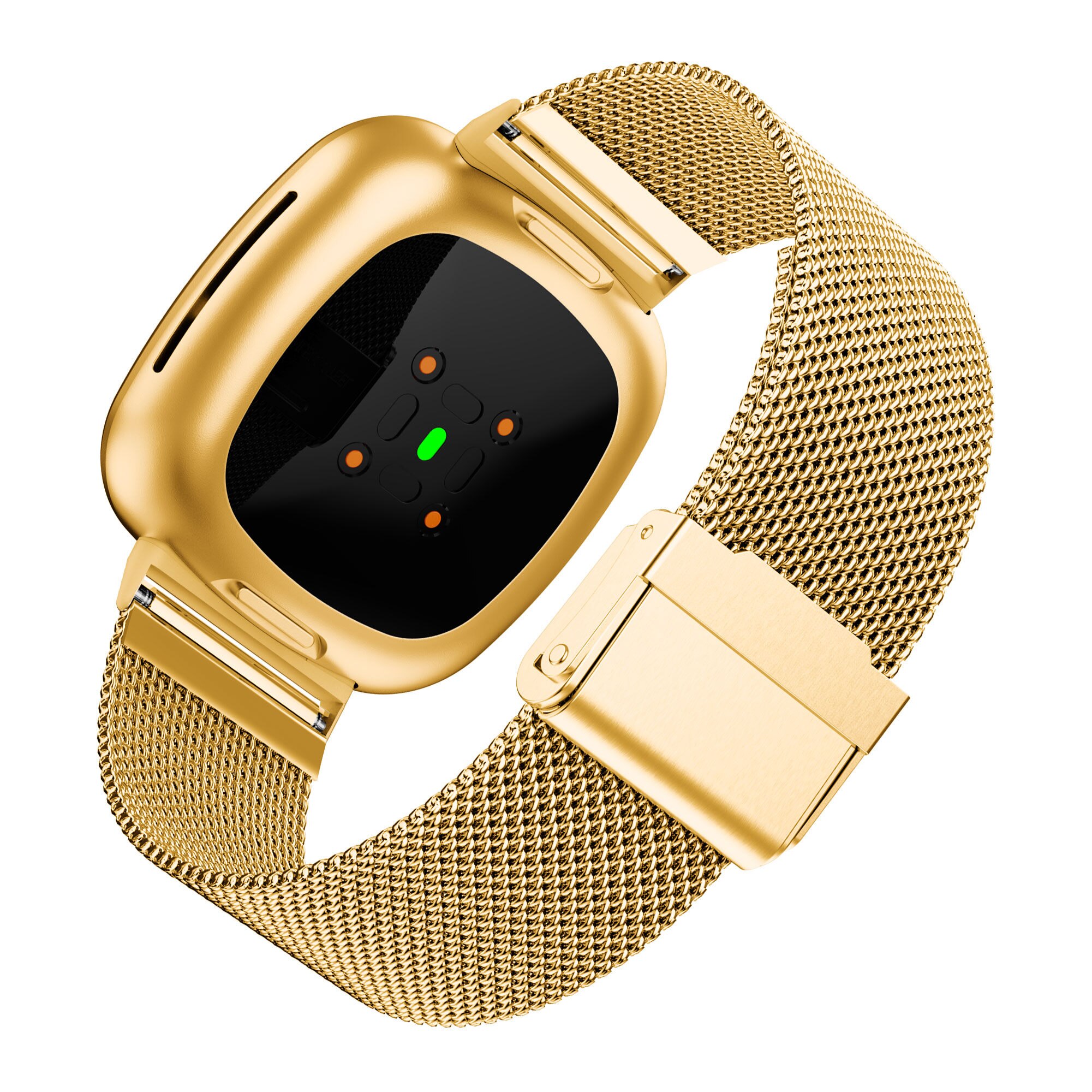 Correa Milanese Loop para Fitbit Versa 3/sense, repuesto de correa de reloj inteligente de acero inoxidable