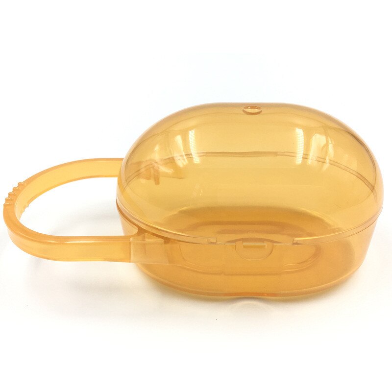 1PCS Pacifier Box Soother Container Holder Baby Solid Pacifier Box Travel Storage Case Safe Holder Pacifier PP Plastic Box: Coffee