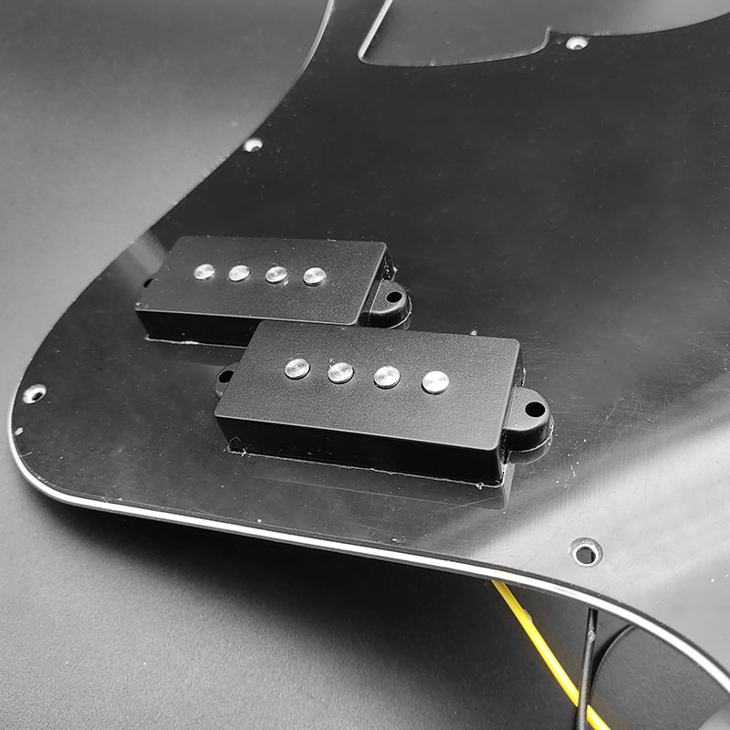 P Bass Prewired Loaded Pickguard Pickup for Precision Bass Guitar 3 Ply PB Pickups Black Electri Guitar Parts