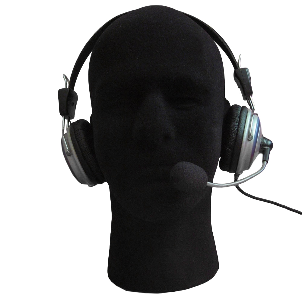 Mannelijke Zwarte Polystyreen Piepschuim Foam Hoofd Model Stand Pruik Haar Hoed Headset Mannequin Hoofd Display Stand Rack