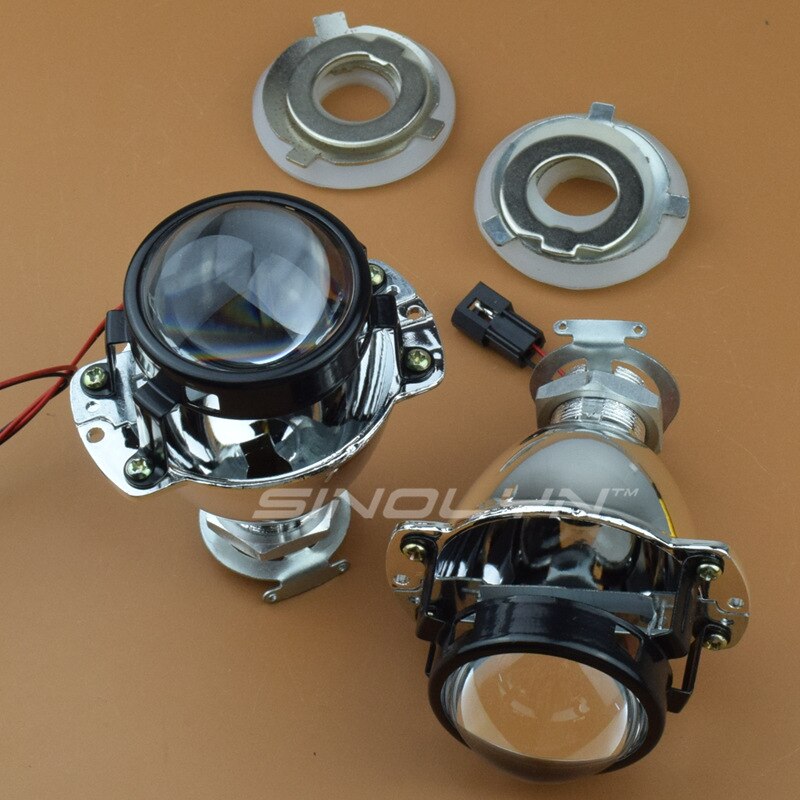 Sinolyn Linsen in Scheinwerfer 1,8 2,0 Bi-Xenon-Objektiv versteckt Projektor Für H4 H7 Auto Lichter Zubehör Nachrügestochen Motorrad DIY Stil: ohne Leichentücher
