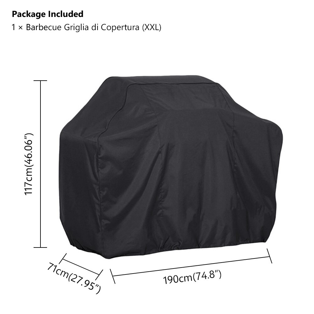 5 Sizes BBQ Cover Waterproof Grill Accessories Barbecue Covers for Weber Gas Large Barbeque UV Outdoor Garden BBQ Accessories: XXL 190x71x117cm