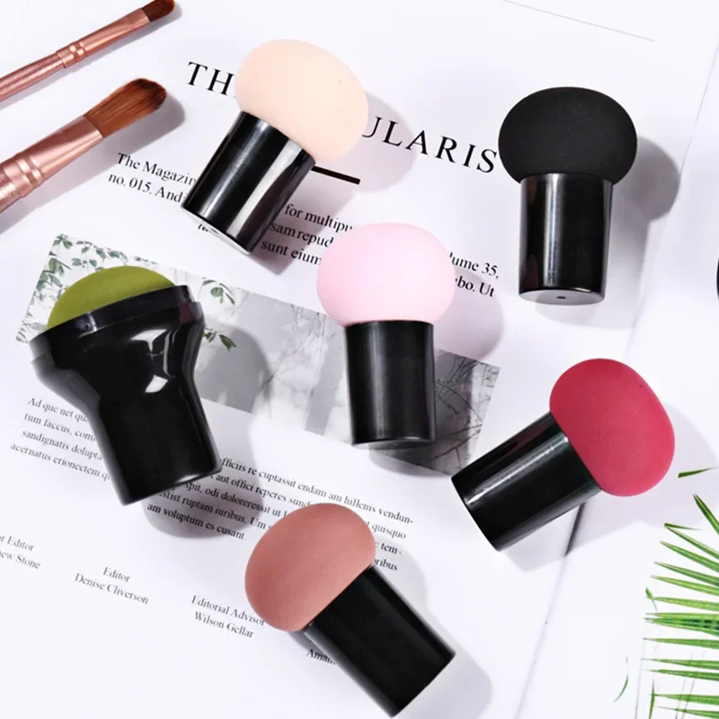 Esponja cosmética con cabeza de seta, esponja de maquillaje para base en polvo, esponja suave, herramienta de maquillaje de belleza seca y húmeda multifunción