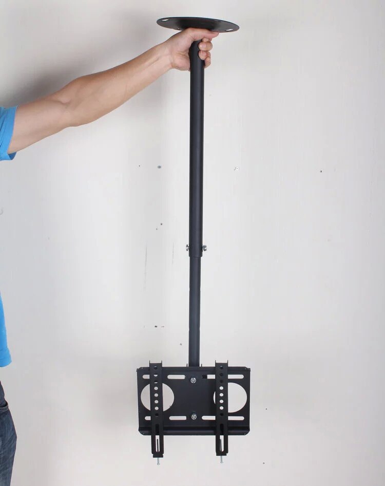 360 Degree 60-2000mm Height Adjustable 37"-50" Ceiling TV Mount Bracket LED LCD Monitor Holder Max. VESA 400X400mm Load 25kgs