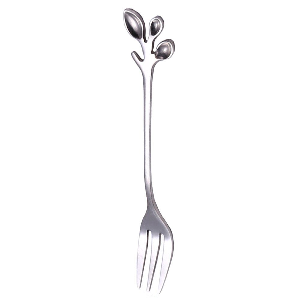 Leaf Shape Handle Spoon Coffee Spoon Dessert Snack Scoop Exquisite Stainless Steel Teaspoon for Kitchen Tableware Gadgets Tool: 03