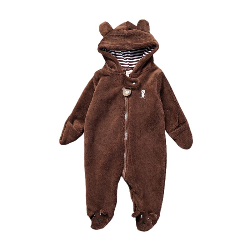 Herfst- en winterklimkleding voor baby's, jongens- en meisjesrompertjes, warme overalls: 01 / 4-6 maanden