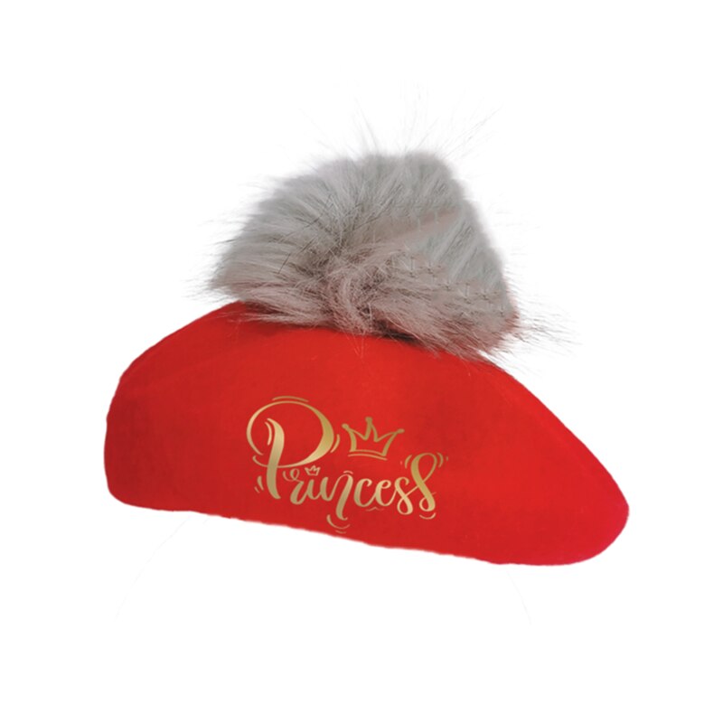 Sombreros de princesa para niña, boinas de lana para otoño e invierno, Boina de pintor francés, gorro cálido, accesorios de fotografía: Rojo