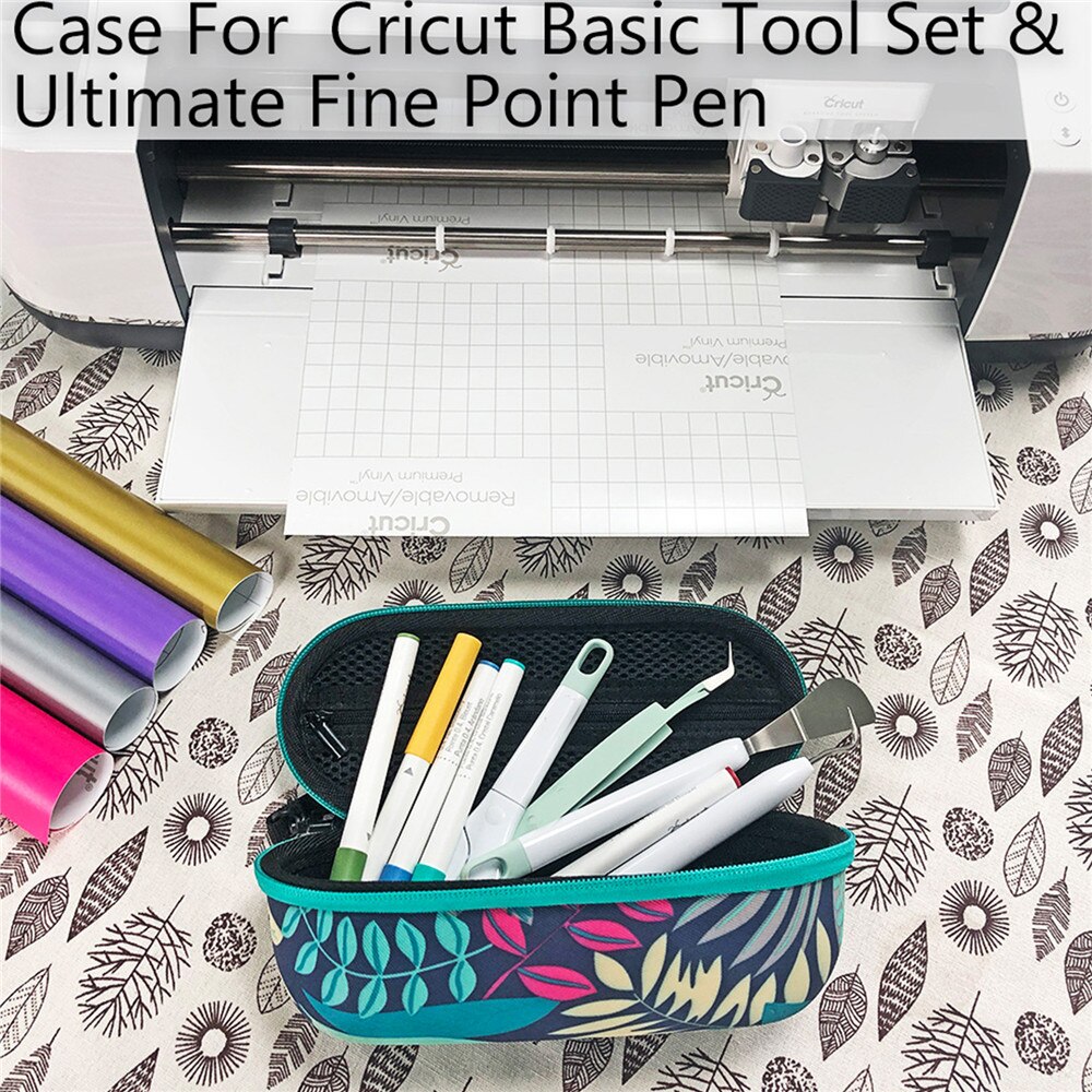 Storage Bag for Cricut Basic Tool Set & Ultimate Fine Point Tools Pens Double Zipper Carrying Bag Pen Case Cover