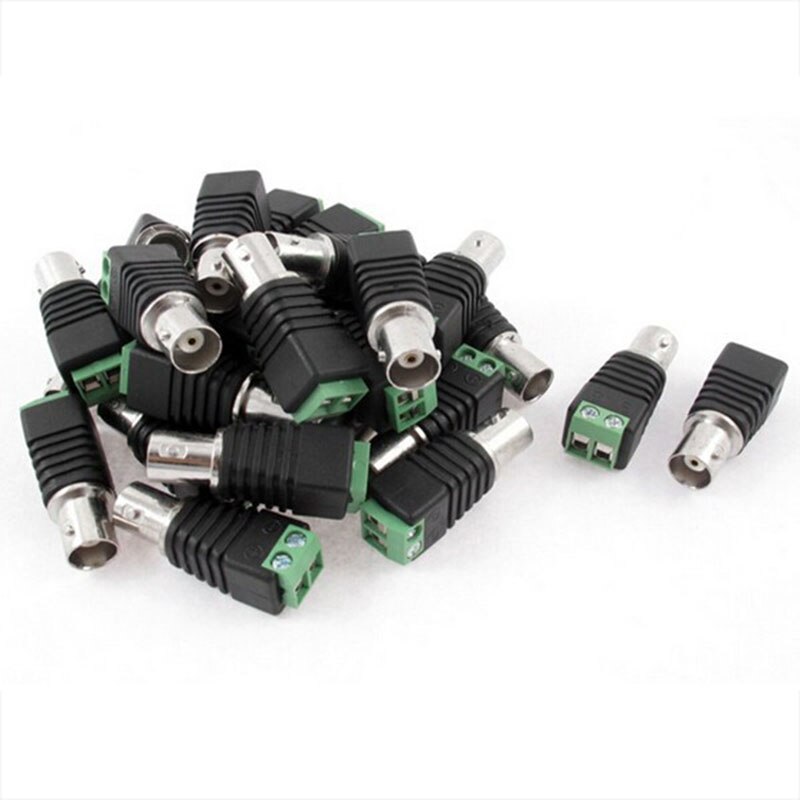 1Stck CCTV BNC Stecker DC Energie Stecker 2,5mm 3,5mm Männlich Weiblich Audio- Video Balun System Sicherheit Adapter koax Katze5 RJ45 USB Jack: BNC weiblich