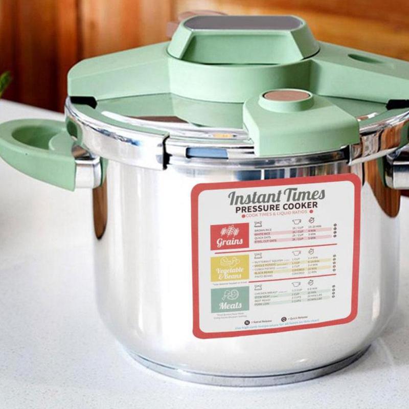 2/3/4 Stks/set Snelkookpan Koken Tijd Stickers Vouwen Decoratie Accessoires Magnetische Kachel Vel Cheat P4B3