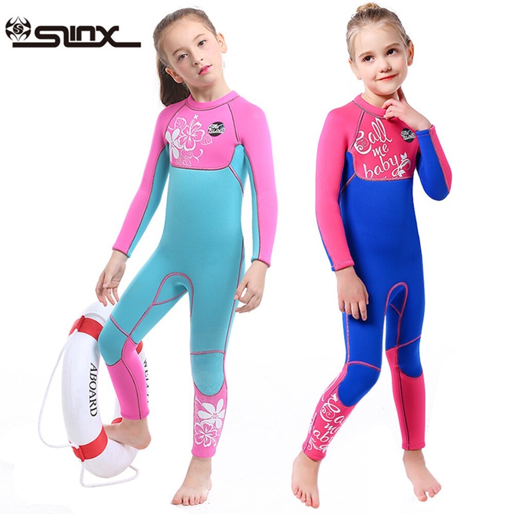 Child3MM neopreno trajes de baño para niños trajes de buceo de manga larga niños niñas surf niños Rash Guards Snorkel una pieza