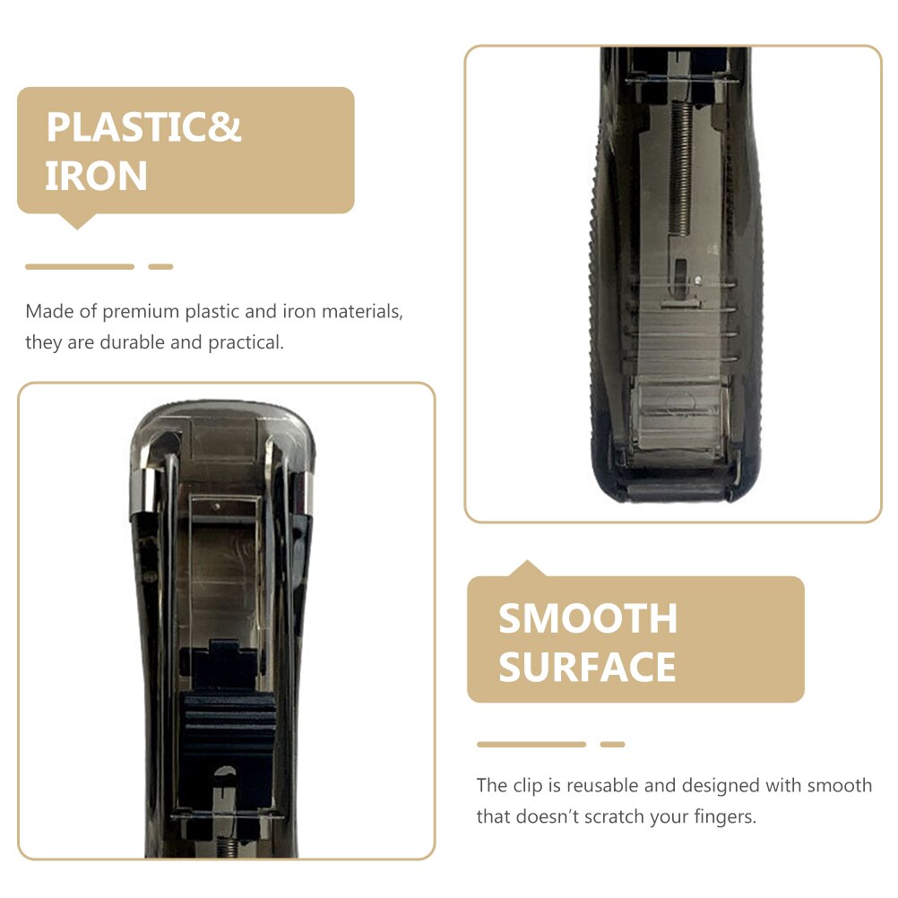 1 Set of Portable Stapler Book Binding Tools Paper Clips Dispenser for Office