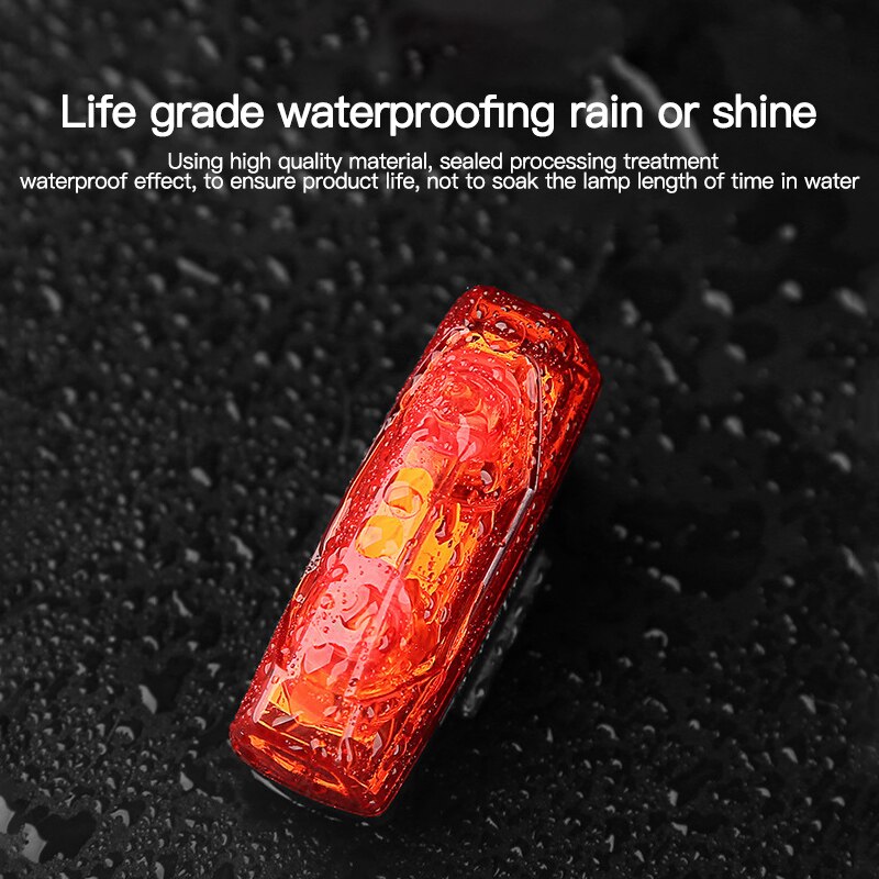 Self Powered Magnetic Induction Bicycle Light Bike Warning Lamp Waterproof Cycling Taillight Bike Rear Light Bike Accessories