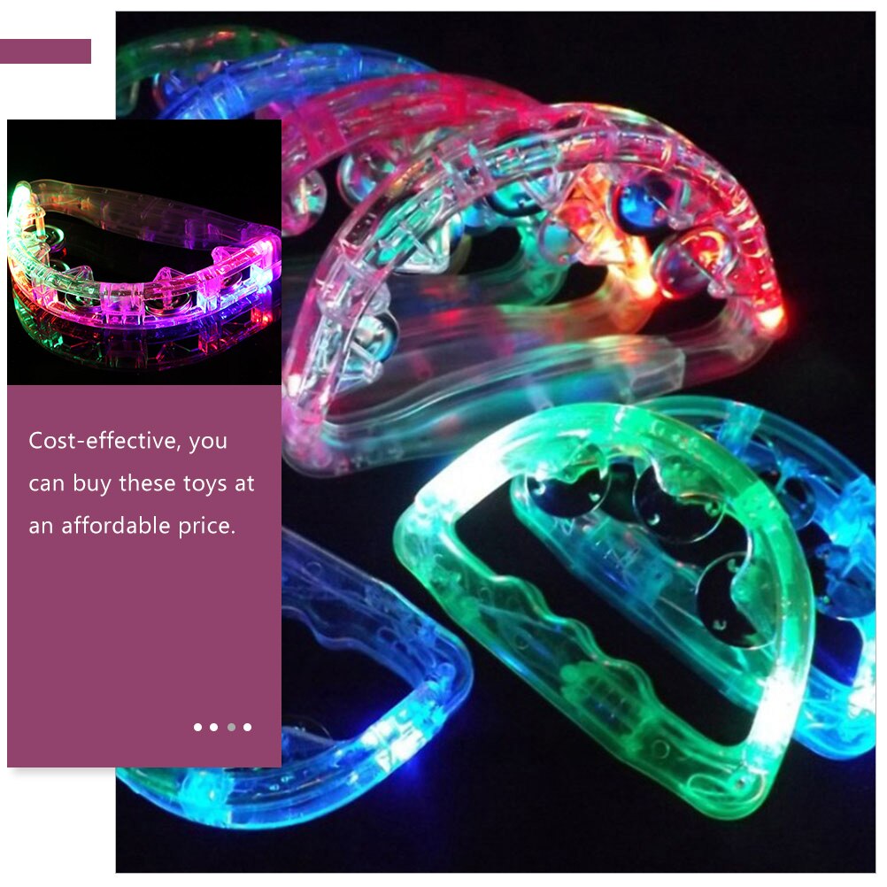 2Pcs LED Hand Bell Musical Party Props Portable Hand Bell Random Color