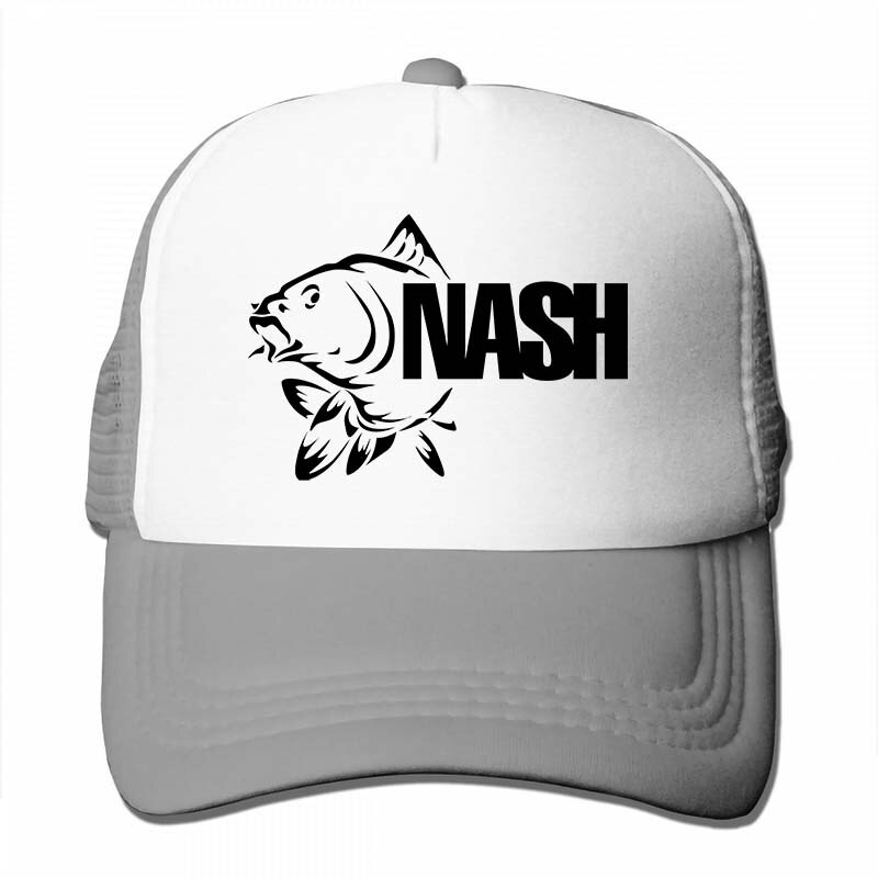 Carp Fish Tackle Angling nash Baseball cap men women Trucker Hats adjustable cap: 4-Gray