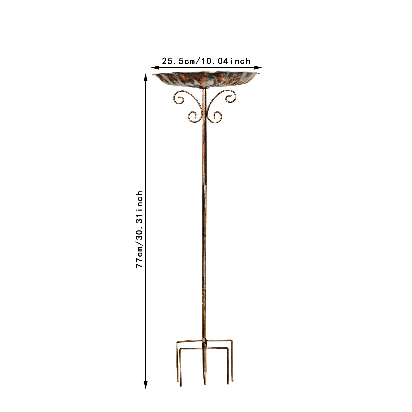 2PCS Antique Green Freestanding Pedestal Bird Bath Feeder – Yard Garden Decor – SEGAWE