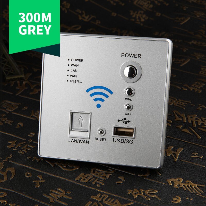 KAMANNI Wall router Wireless WIFI Router Whole Home Dual Band 2.4G Gigabit WiFi Built-in Antennas Wifi Router with USB: Silver