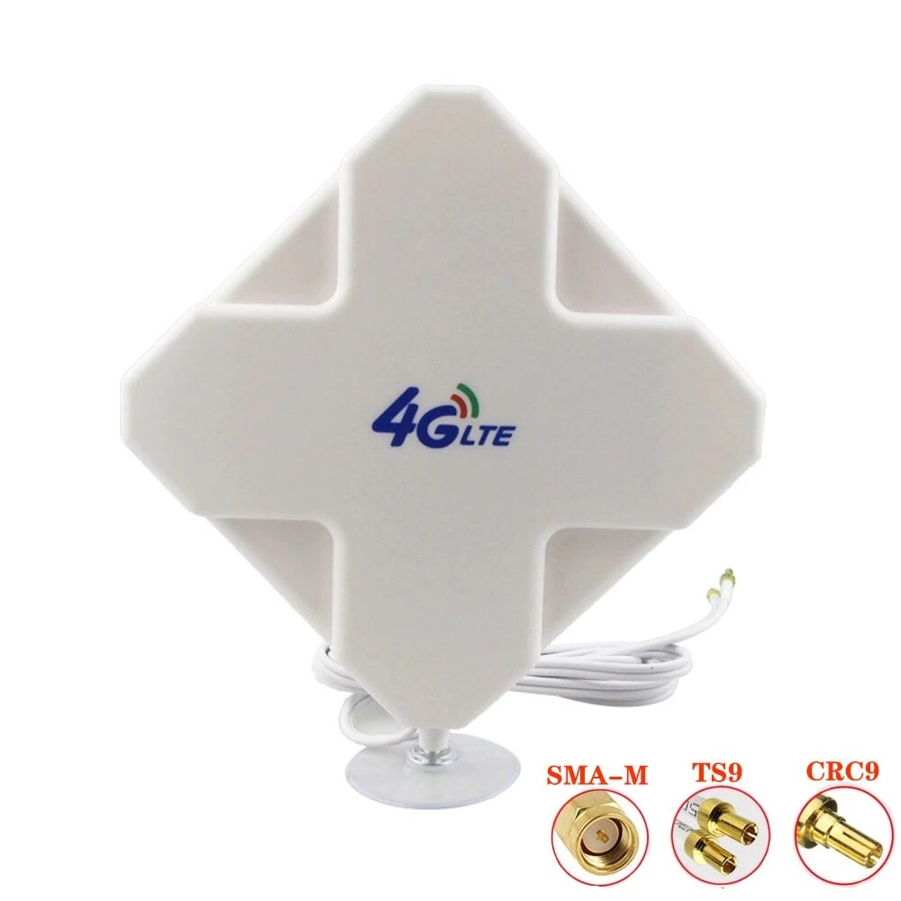 3G 4G LTE Outdoor Antenna 28dBi Hi-Gain Directional Wide Band MIMO Antenna 700-2700MHz RG174 Panel Antenna 3 meters