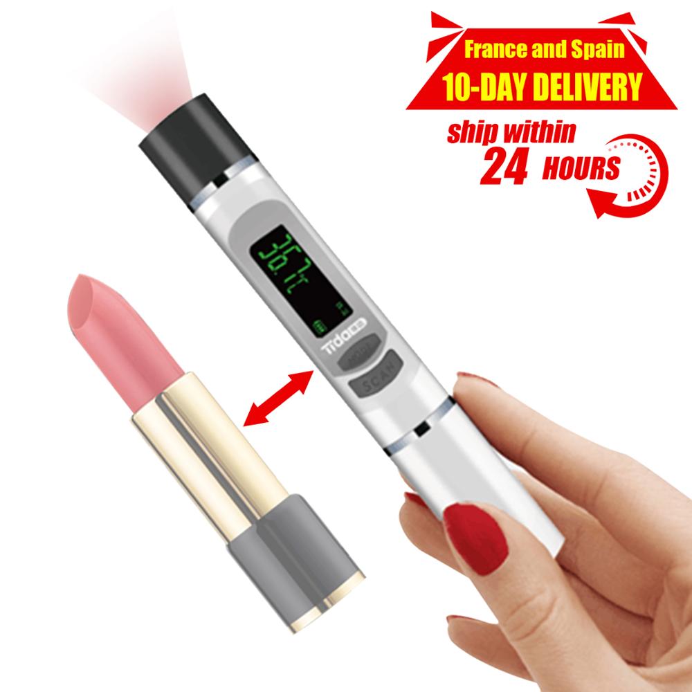 Non-Contact IR Infrared Sensor Forehead Hanging Wall Mount LCD Digital Thermometer High Precision Temperature: Portable  style