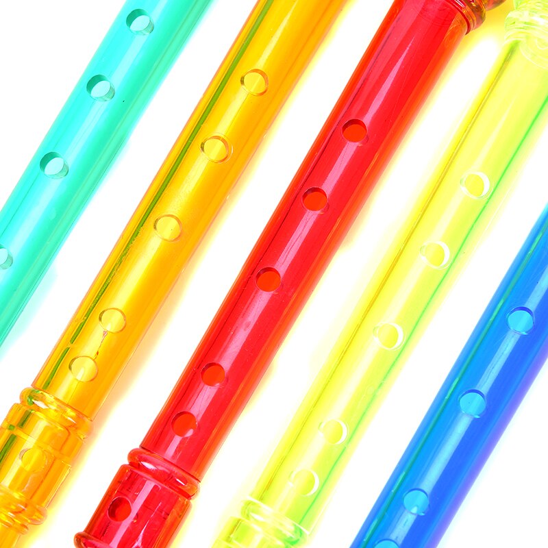 6 Holes Plastic Transparent Clarinets With Cleaning Rod Woodwind Instruments Musical Recorder Flutes