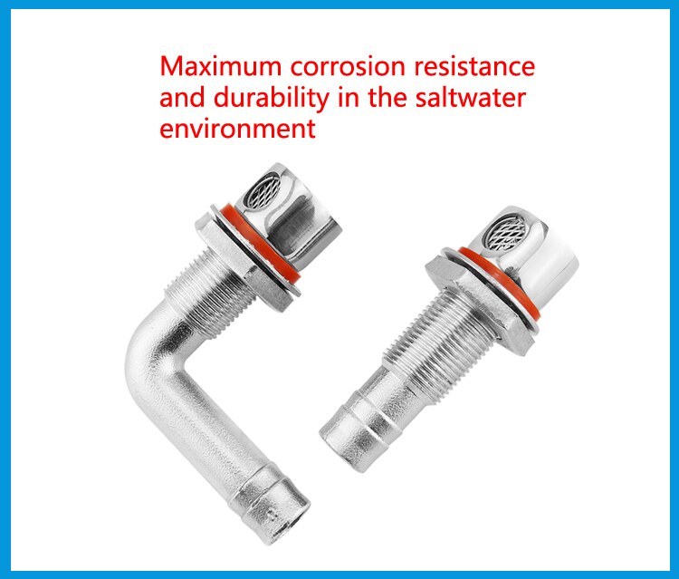 Évent de carburant universel pour bateau, Marine, en acier inoxydable 316, pour réservoir de carburant, avec joint, montage encastré, pour tuyau de 5/8 pouces