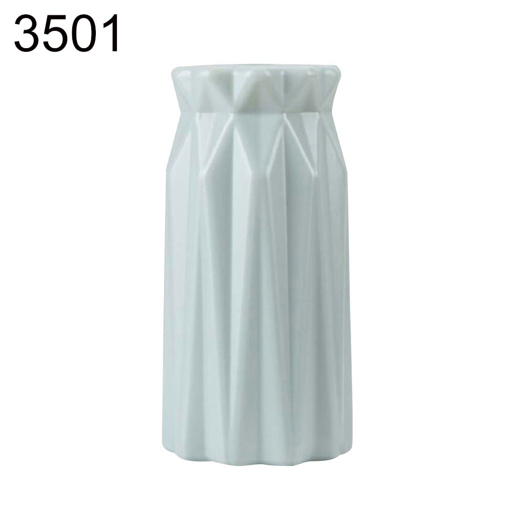 Origami plastic vaas scandinavische bloempotten decoratieve vazen onbreekbare bloempot bloemen vazen decoratie huisdecoratie: Groen 3501