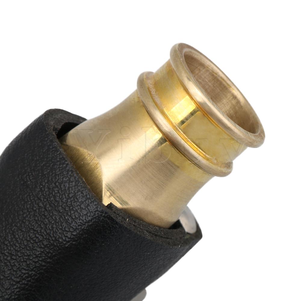 Yibuy gouden sopraansaxofoon 9#  saxofoon mondstuk met kunstleren ligatuur