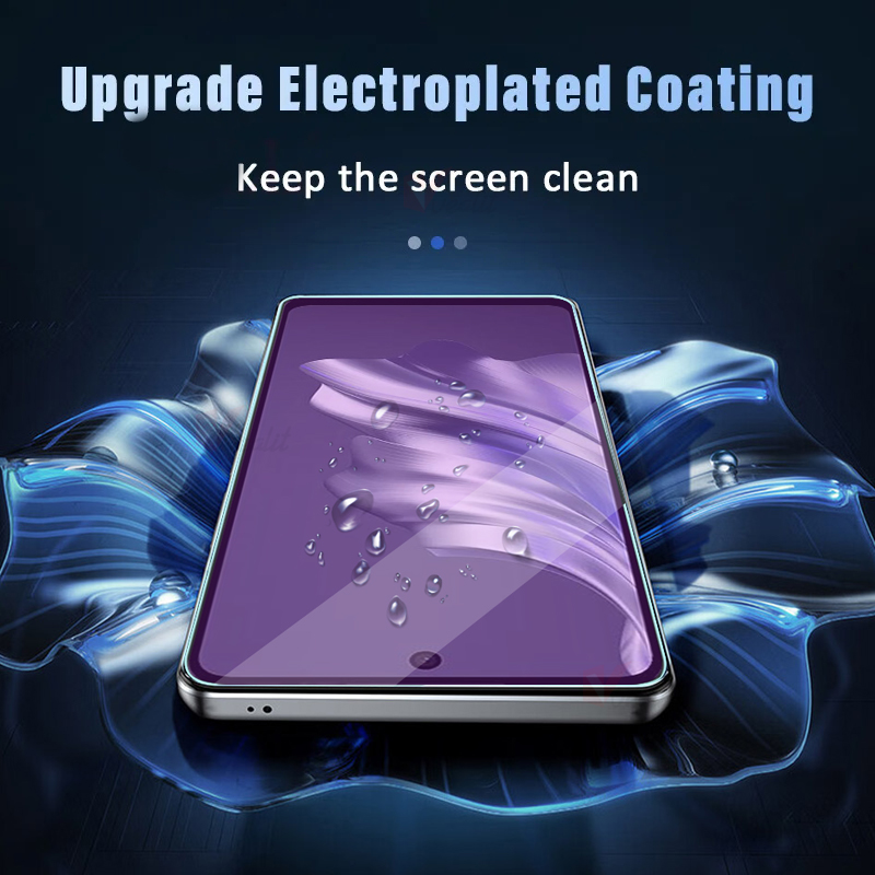2pcs Anti Blue Ray Light Full Cover Tempered glass For Tecno Pop 8 7 6 Pro Screen Protector for Tecno Pova 6 Neo 4 5 Pro Glass