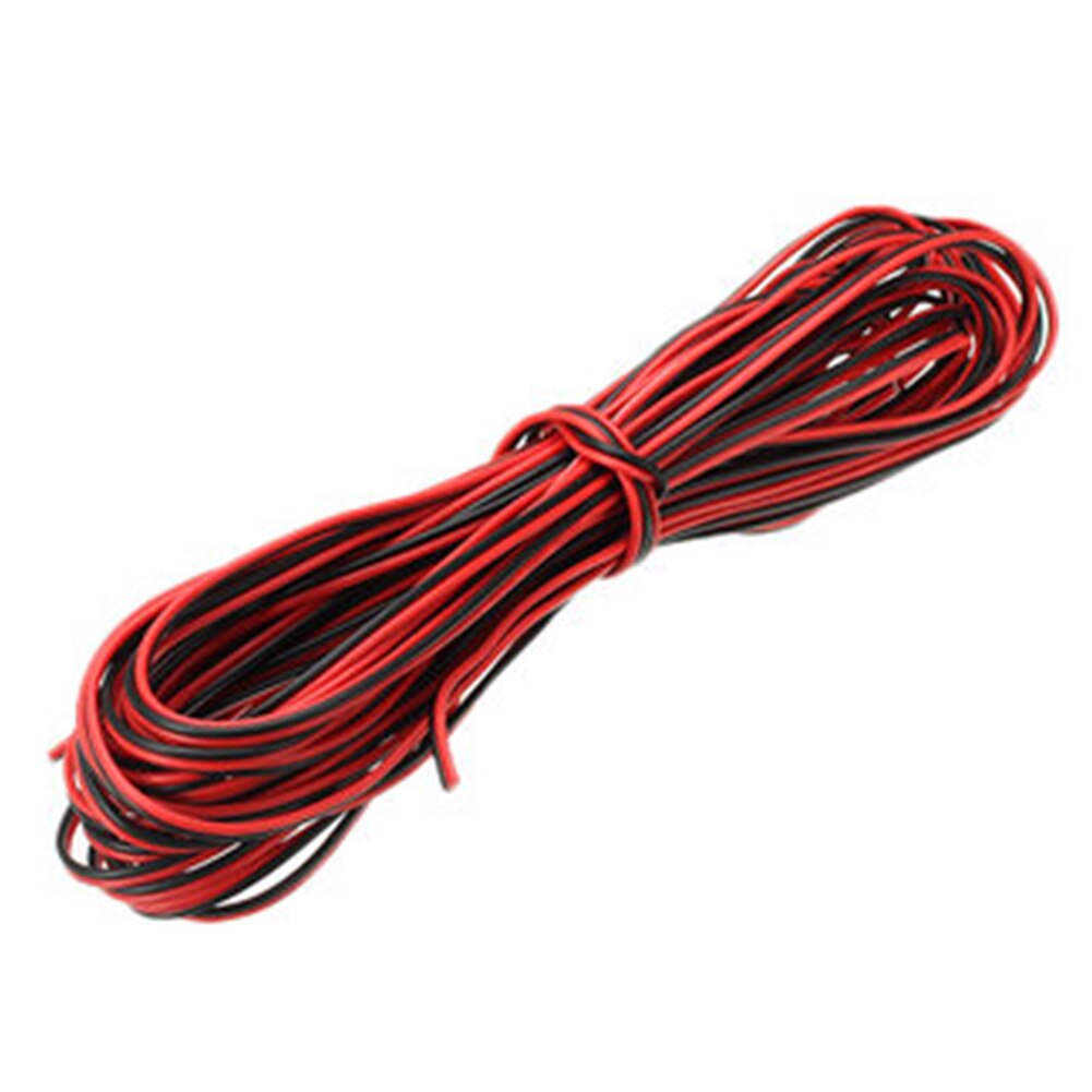 10M 2Pin Cars Motorcycle Electric Wire Cable Red/Black Connector Line 22AWG